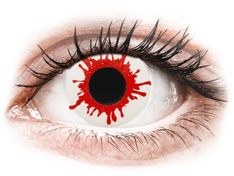 ColourVUE Crazy Lens - Wild Blood - dnevne leče brez dioptrije (2 leči) - Barvne kontaktne leče