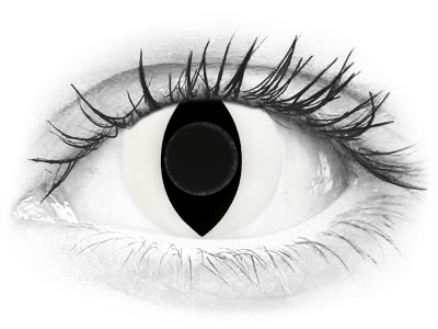 CRAZY LENS - Cat Eye White - dnevne leče brez dioptrije (2 leči)