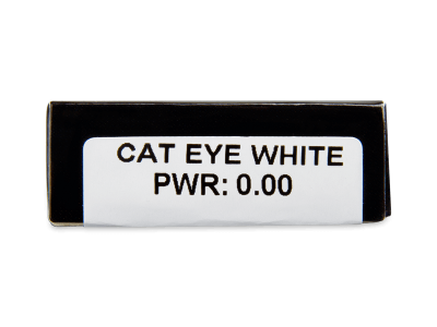 CRAZY LENS - Cat Eye White - dnevne leče brez dioptrije (2 leči) - Predogled lastnosti