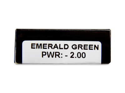 CRAZY LENS - Emerald Green - dnevne leče z dioptrijo (2 leči) - Predogled lastnosti