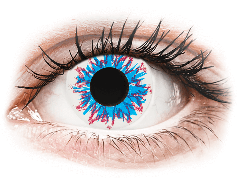 CRAZY LENS - Harlequin - dnevne leče z dioptrijo (2 leči) - Barvne kontaktne leče