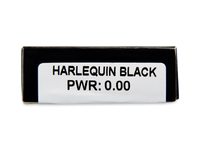 CRAZY LENS - Harlequin Black - dnevne leče brez dioptrije (2 leči) - Predogled lastnosti