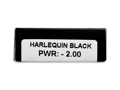 CRAZY LENS - Harlequin Black - dnevne leče z dioptrijo (2 leči) - Predogled lastnosti