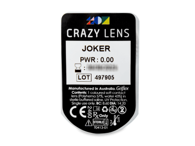 CRAZY LENS - Joker - dnevne leče brez dioptrije (2 leči) - Predogled blister embalaže