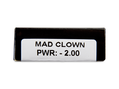 CRAZY LENS - Mad Clown - dnevne leče z dioptrijo (2 leči) - Predogled lastnosti