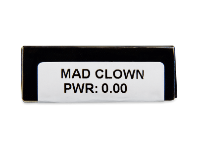 CRAZY LENS - Mad Clown - dnevne leče brez dioptrije (2 leči) - Predogled lastnosti