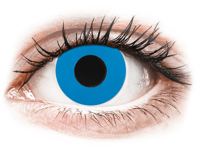 CRAZY LENS - Sky Blue - dnevne leče z dioptrijo (2 leči) - Barvne kontaktne leče