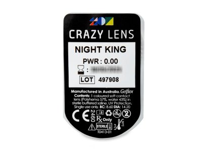 CRAZY LENS - Night King - dnevne leče brez dioptrije (2 leči) - Predogled blister embalaže