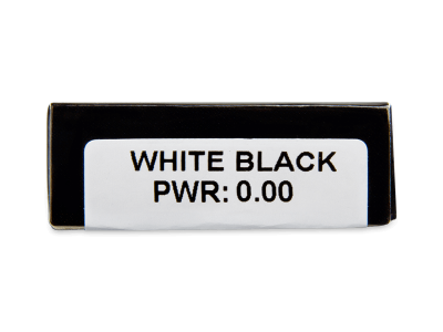 CRAZY LENS - White Black - dnevne leče brez dioptrije (2 leči) - Predogled lastnosti