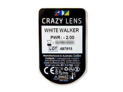 CRAZY LENS - White Walker - dnevne leče z dioptrijo (2 leči) - Predogled blister embalaže