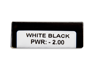 CRAZY LENS - White Black - dnevne leče z dioptrijo (2 leči) - Predogled lastnosti