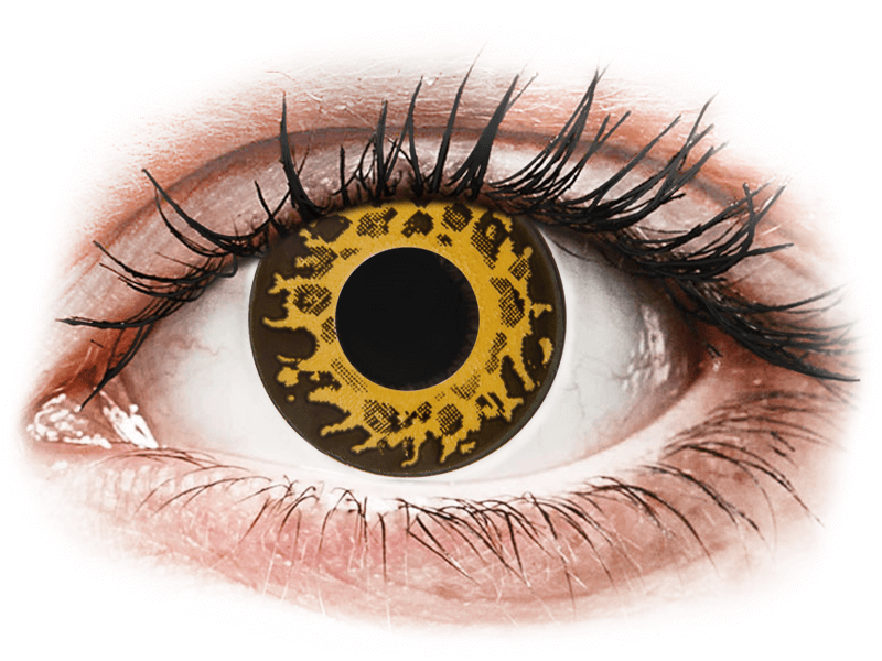 CRAZY LENS - Cheetah - dnevne leče brez dioptrije (2 leči) - Barvne kontaktne leče