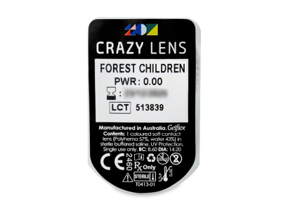 CRAZY LENS - Forest Children - dnevne leče brez dioptrije (2 leči) - Predogled blister embalaže