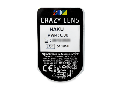 CRAZY LENS - Haku - dnevne leče brez dioptrije (2 leči) - Predogled blister embalaže