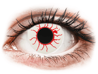 CRAZY LENS - Red Viper - dnevne leče brez dioptrije (2 leči) - Barvne kontaktne leče