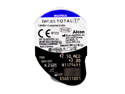 Dailies TOTAL1 Multifocal (30 leč) - Predogled blister embalaže