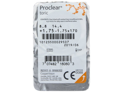 Proclear Toric (3 leče) - Predogled blister embalaže