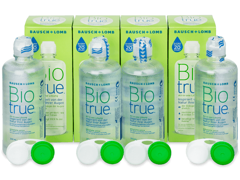 Tekočina Biotrue 4 x 300 ml - Ekonomično četvorno pakiranje tekočine
