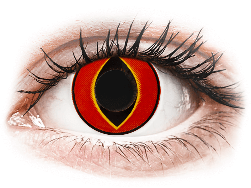 ColourVUE Crazy Lens - Mad Frog - brez dioptrije (2 leči) - Barvne kontaktne leče