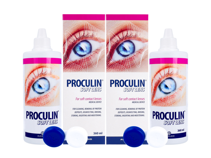 Tekočina Proculin Soft Lens 2x 360 ml  - Ekonomično dvojno pakiranje tekočine