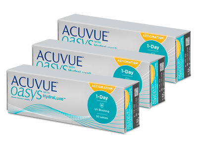 Acuvue Oasys 1-Day with HydraLuxe for Astigmatism (90 leč) - Torične kontaktne leče