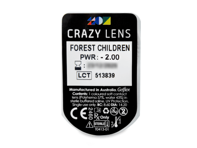 CRAZY LENS - Forest Children - dnevne leče z dioptrijo (2 leči) - Predogled blister embalaže