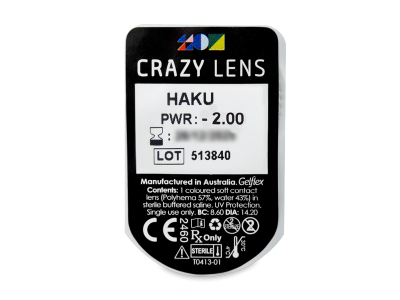 CRAZY LENS - Haku - dnevne leče z dioptrijo (2 leči) - Predogled blister embalaže