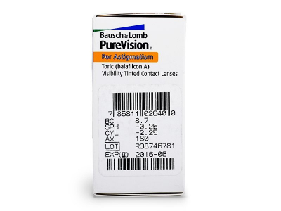 PureVision Toric (6 leč) - Predogled lastnosti
