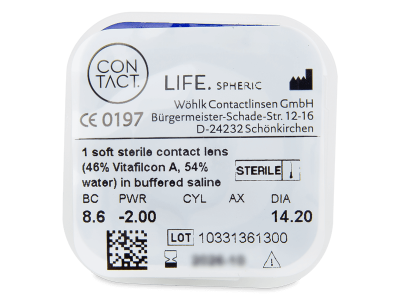 Contact Life spheric (6 leč) - Predogled blister embalaže