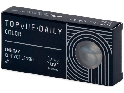 TopVue Daily Color - Blue - dnevne leče z dioptrijo (2 leči) - Barvne kontaktne leče