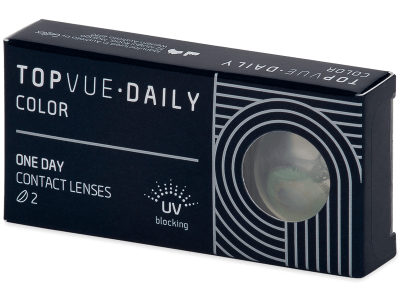 TopVue Daily Color - Green - dnevne leče z dioptrijo (2 leči) - Barvne kontaktne leče