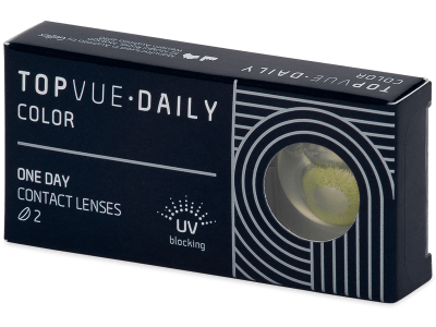 TopVue Daily Color - Fresh Green - dnevne leče z dioptrijo (2 leči) - Barvne kontaktne leče
