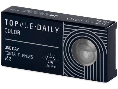 TopVue Daily Color - Sterling Grey - dnevne leče z dioptrijo (2 leči) - Barvne kontaktne leče