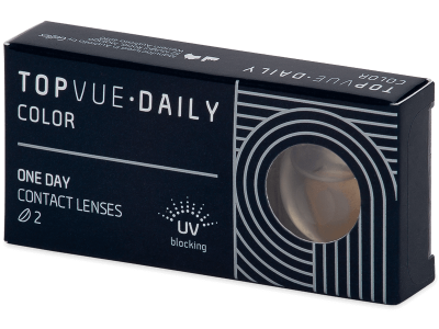 TopVue Daily Color - Honey - dnevne leče z dioptrijo (2 leči) - Barvne kontaktne leče