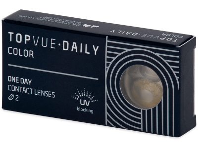 TopVue Daily Color - Pure Hazel - dnevne leče z dioptrijo (2 leči) - Barvne kontaktne leče