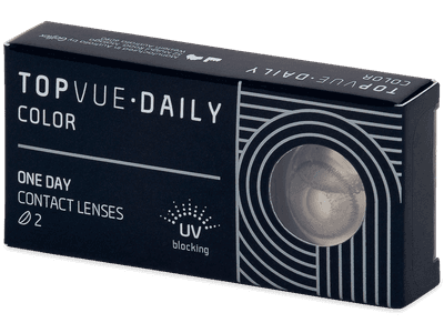 TopVue Daily Color - Grey - dnevne leče brez dioptrije (2 leči) - Barvne kontaktne leče