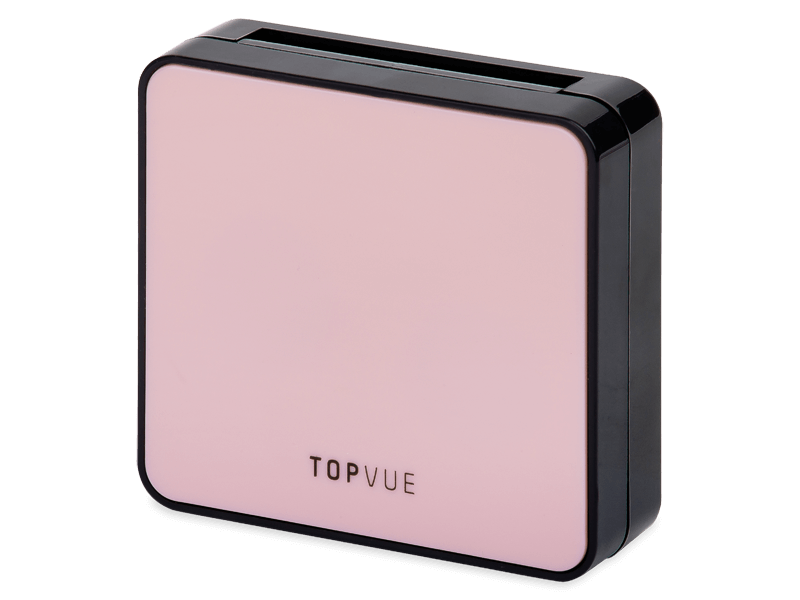 Škatlica za leče TopVue z ogledalom - roza 