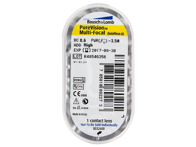 PureVision Multi-Focal (6 leč) - Predogled blister embalaže