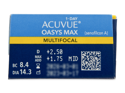 Acuvue Oasys Max 1-Day Multifocal (30 leč) - Predogled lastnosti