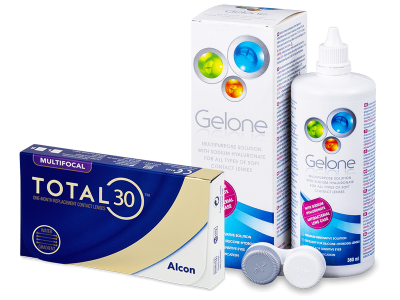 TOTAL30 Multifocal (3 leče) + tekočina Gelone 360 ml