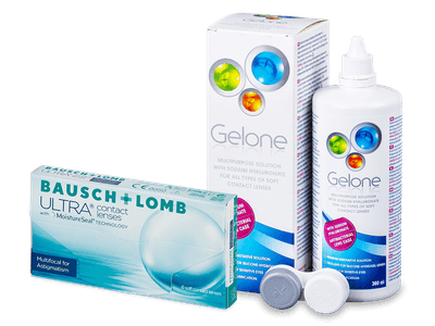 Bausch + Lomb ULTRA Multifocal for Astigmatism (6 leč) + tekočina Gelone 360 ml