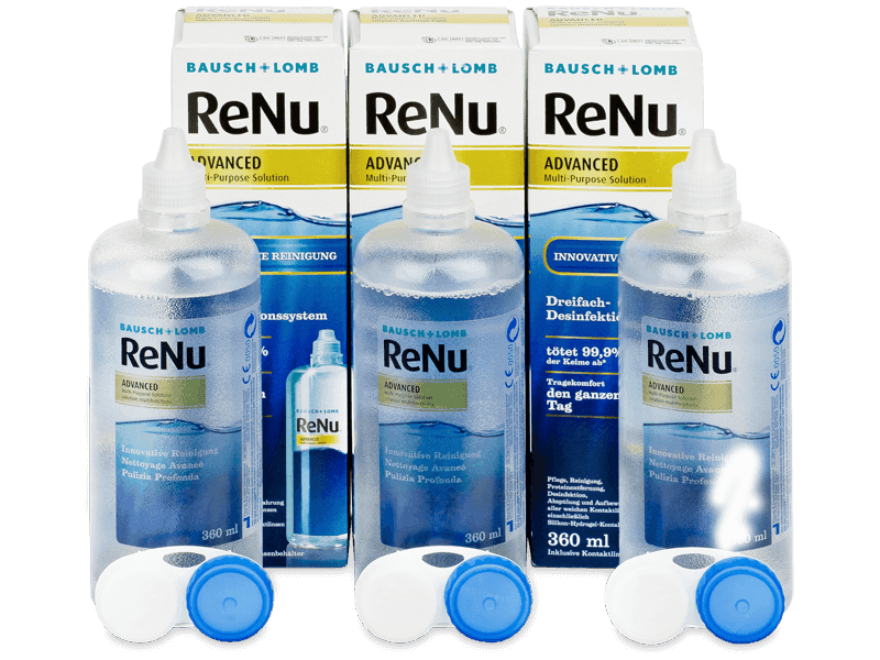 Tekočina ReNu Advanced 3 x 360 ml - Economy 3-pack - solution