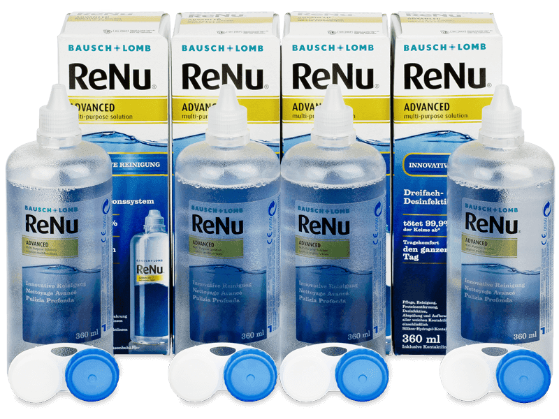 Tekočina ReNu Advanced 4 x 360 ml - Ekonomično četvorno pakiranje tekočine