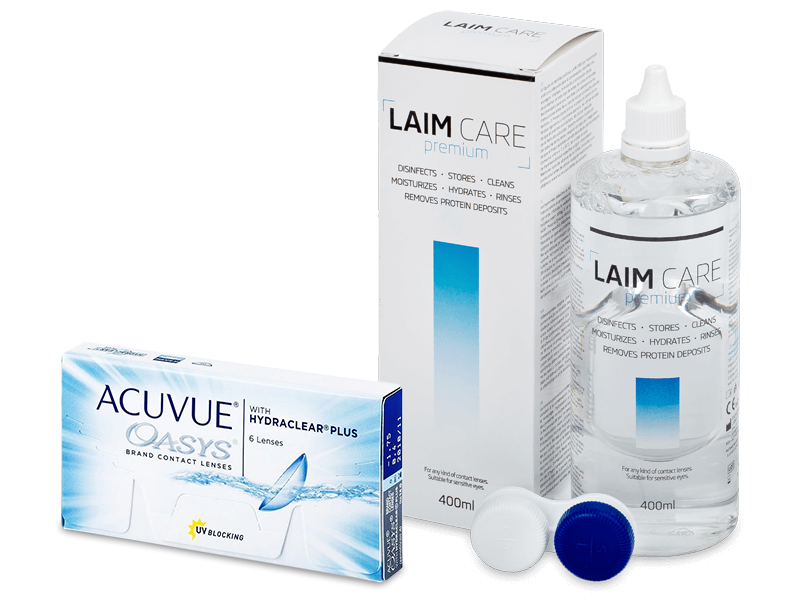 Acuvue Oasys (6 leč) + tekočina Laim-Care 400 ml - Package deal