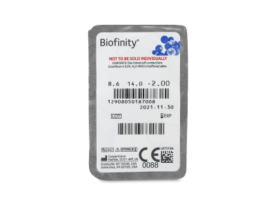 Biofinity (3 leče) - Predogled blister embalaže