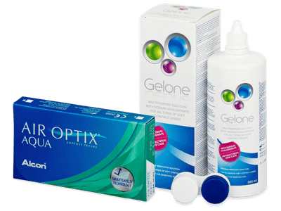 Air Optix Aqua (6 leč) + tekočina Gelone 360 ml