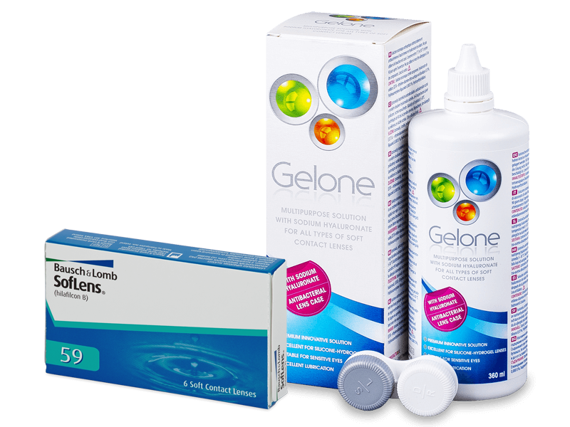 SofLens 59 (6 leč) + tekočina Gelone 360 ml - Package deal