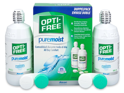 Tekočina OPTI-FREE PureMoist 2 x 300 ml - Ekonomično dvojno pakiranje tekočine