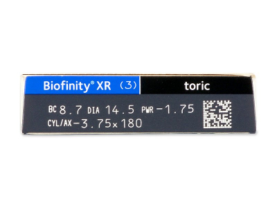 Biofinity XR Toric (3 leče) - Predogled lastnosti